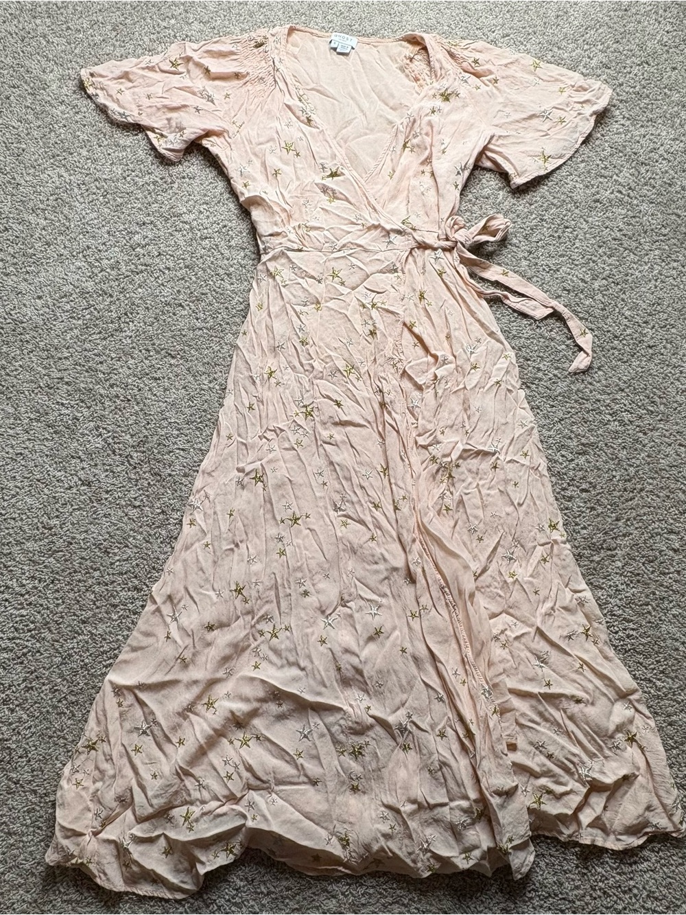 Ghost Metallic Star Wrap Dress
